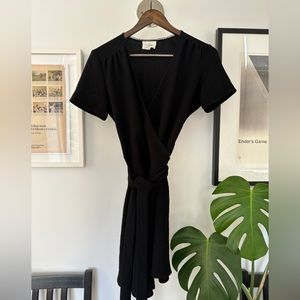 Sezane Black Wrap Dress size 36